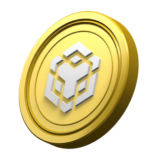 Moneda BNB de Binance como elemento decorativo en la sección de estadísticas de Palmo Sulteva